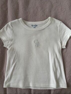 brandy melville john galt cotton ashlyn white bear graphic baby tee size smal
